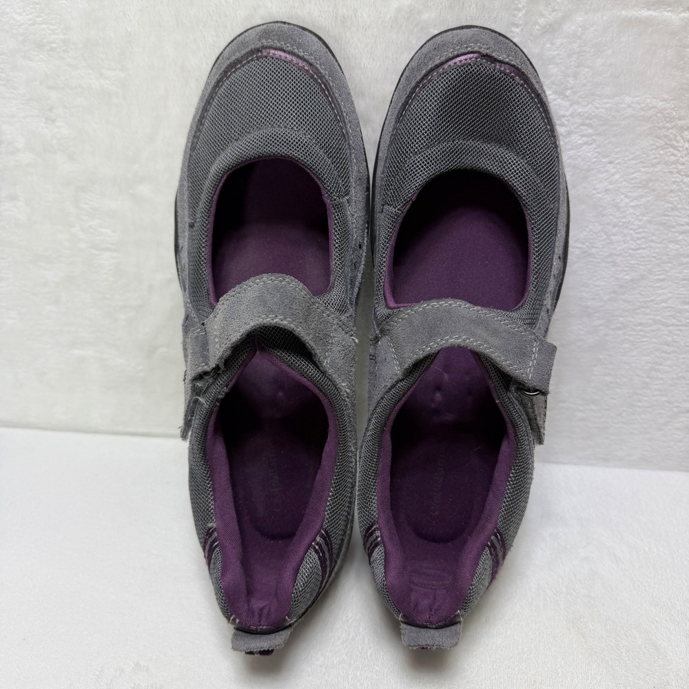 Croft‎ & Barrow Womens Jolee Grey Suede Mesh Mary Jane Size 9M